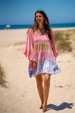 Poncho Waikiki rosa