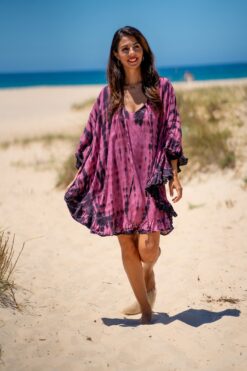 Poncho Hamoa rosa