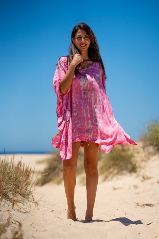 Vestido Hamoa corto rosa - Imagen 6