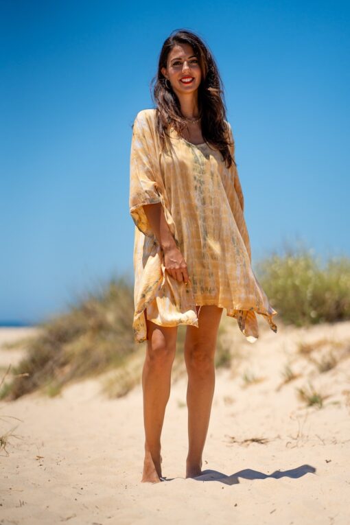 Vestido Hamoa corto mostaza - Imagen 6
