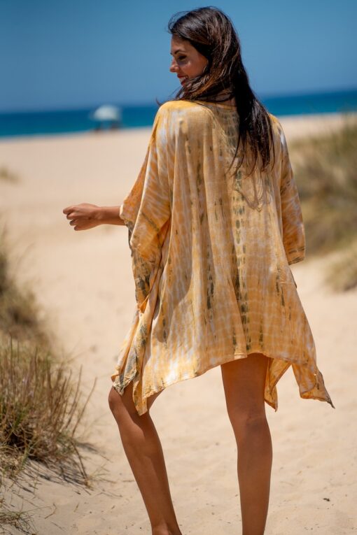 Vestido Hamoa corto mostaza - Imagen 4