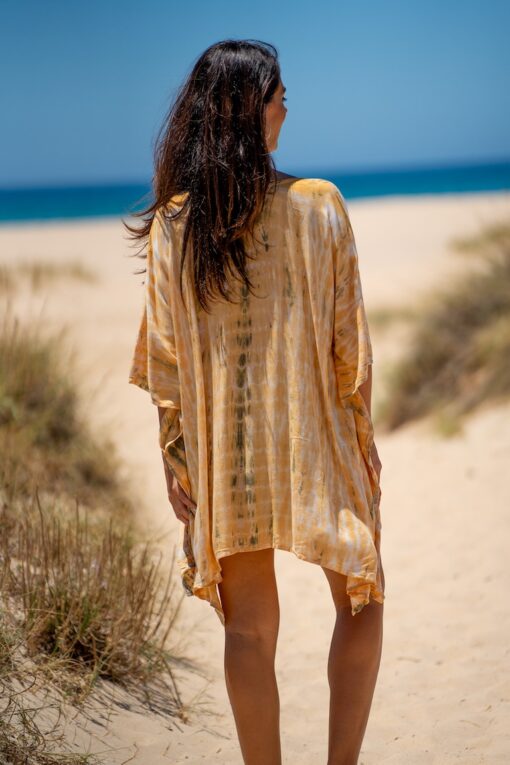 Vestido Hamoa corto mostaza - Imagen 3