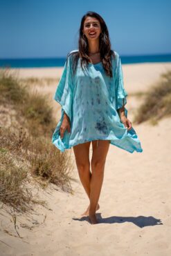 Vestido Hamoa corto celeste
