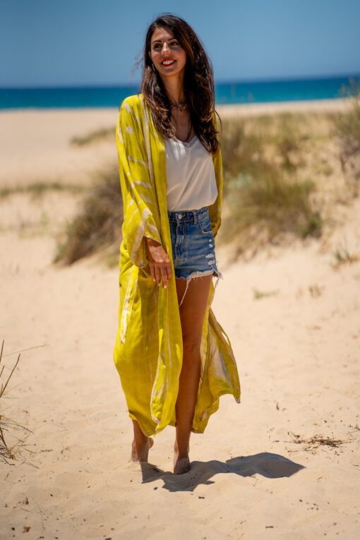 Kimono Hamoa amarillo - Imagen 2