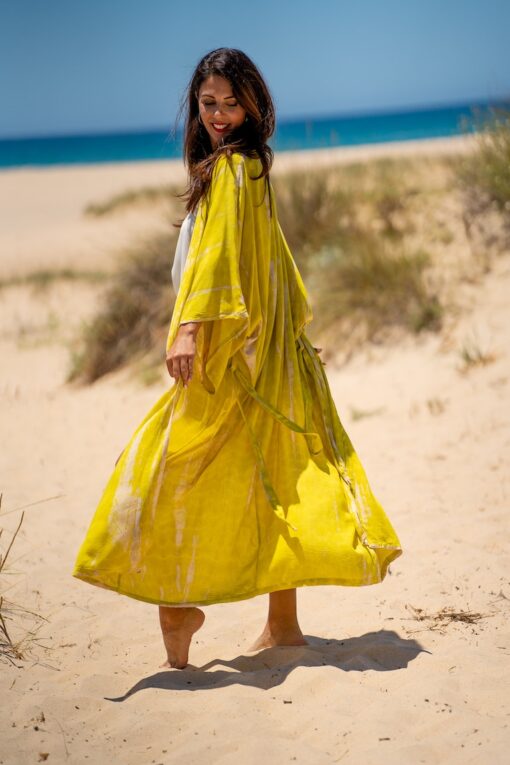 Kimono Hamoa amarillo - Imagen 5