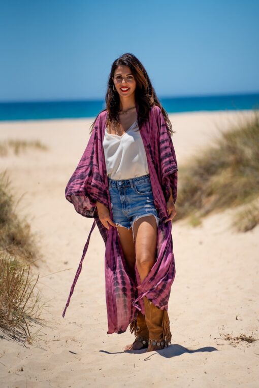 Kimono Hamoa rosa - Imagen 4