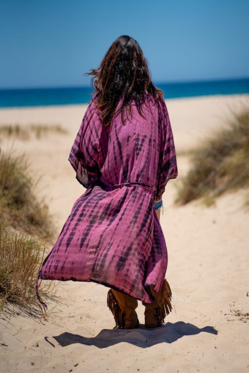 Kimono Hamoa rosa - Imagen 2