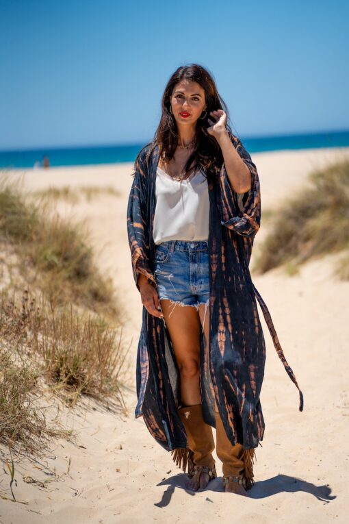 Kimono Hamoa azul - Imagen 6