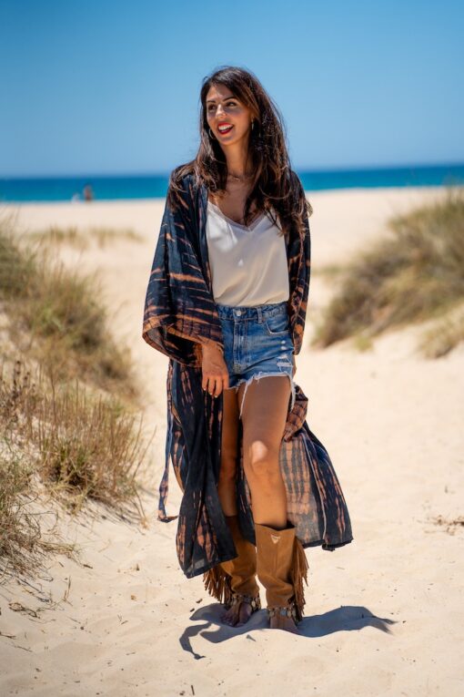 Kimono Hamoa azul - Imagen 5