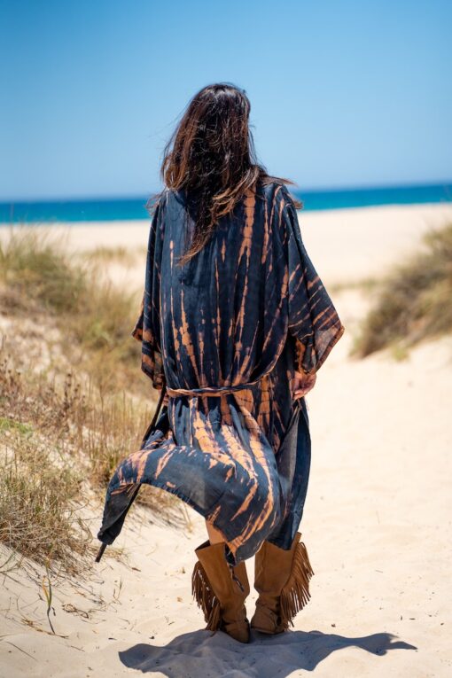 Kimono Hamoa azul - Imagen 3
