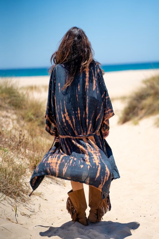 Kimono Hamoa azul - Imagen 2