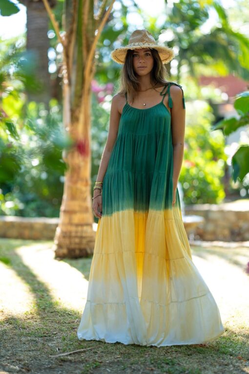 Maxi Vestido Honolulu verde - Imagen 2