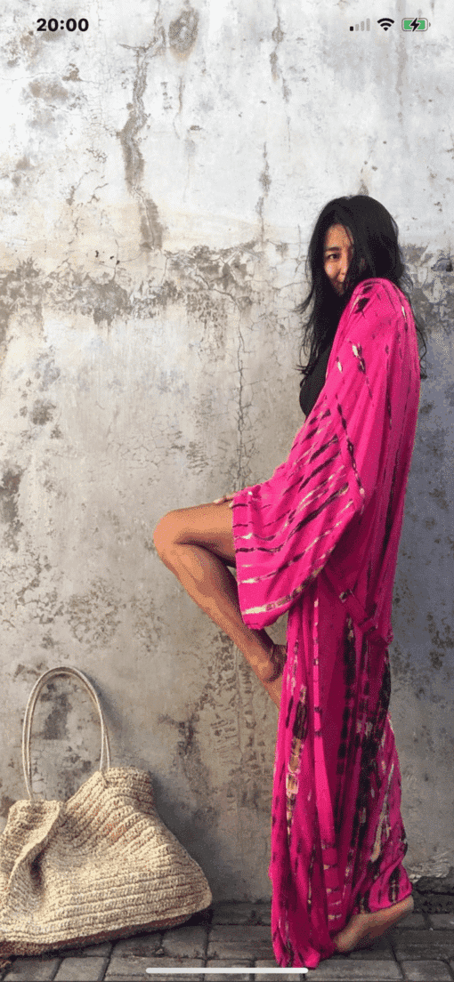Kimono Hamoa fresa - Imagen 3