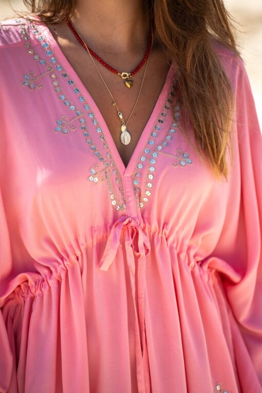 Maxi Kaftan Maui rosa - Imagen 4