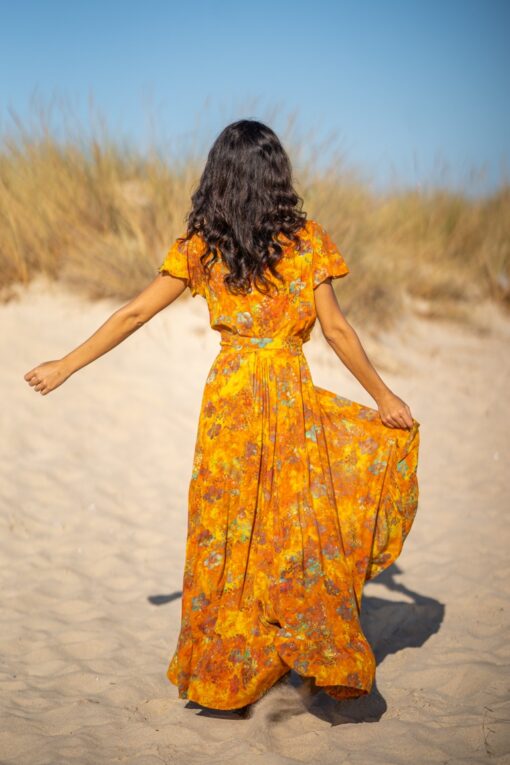 Maxi Vestido Oahu ocher - Imagen 2