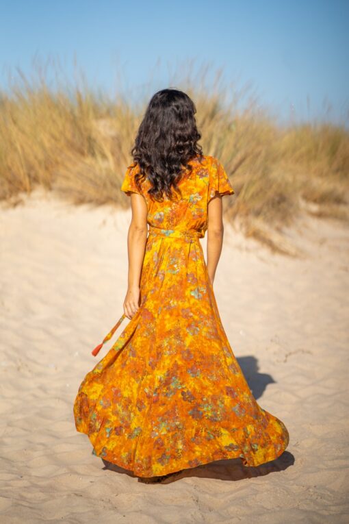 Maxi Vestido Oahu ocher - Imagen 9