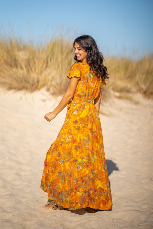 Maxi Vestido Oahu ocher - Imagen 8
