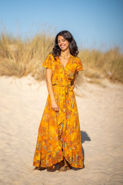 Maxi Vestido Oahu ocher - Imagen 6